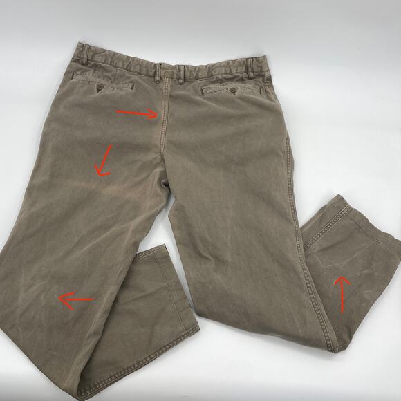 FAHERTY Pants Size 40 Cotton Blend Straight Leg Utility Workwear [FLAWED] - Picture 2 of 11